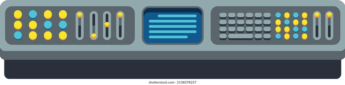 Electronic system control panel with color light indicators