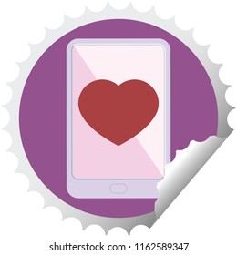 electronic tablet showing business performance graphic vector illustration round sticker stamp