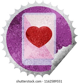 electronic tablet showing business performance graphic vector illustration round sticker stamp