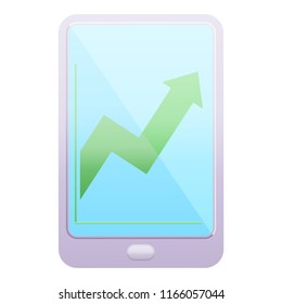 tableta electrónica que muestra el rendimiento de la empresa gráfico ilustración de vector icono