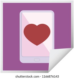 electronic tablet showing business performance graphic vector illustration square sticker