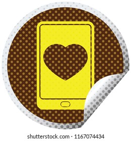 electronic tablet showing business performance circular peeling sticker