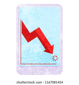 electronic tablet showing business performance graphic vector illustration icon