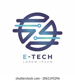 tecnología de emblema del logotipo de tecnología electrónica