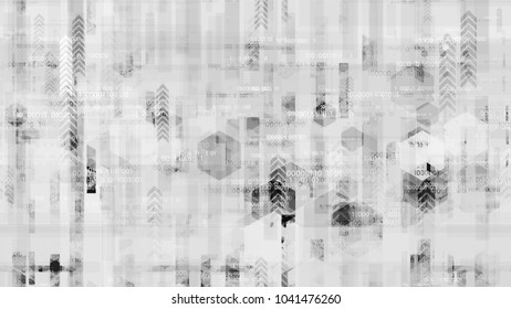 Electronic Technology Background with Binary Code. Artificial Intelligence System Texture. Scientific Futuristic Grunge Pattern. Presentation Design Background.