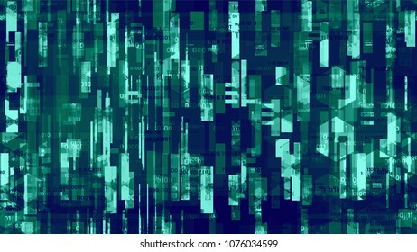 Electronic Technology Background with Binary Code. Hi Tech Global Hacker Network Texture. Data Analytic Technology Pattern. Screen, Cover Design Background.
