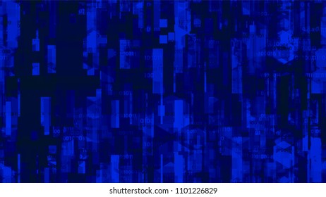 Electronic Technology Background with Binary Code. Artificial Intelligence System Texture. Scientific Futuristic Grunge Pattern. Packaging, Ad Design Background.