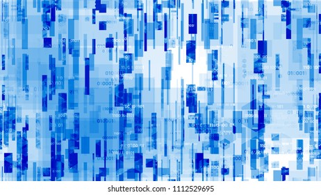 Electronic Technology Background with Binary Code. Telecommunication High Tech Texture. Hacking Software Encryption Pattern. Poster, Advertising Design Background.