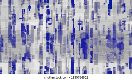 Electronic Technology Background with Binary Code. Virtual Info Transfer Texture. Hacking Software Encryption Pattern. Poster, Advertising Design Background.