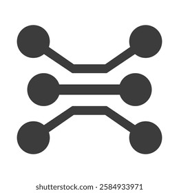 Electronic Technology Icon Black and White Vector Graphic