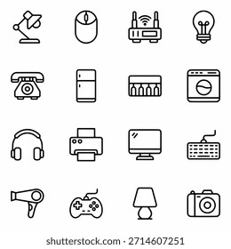 Electronic Technology Icon Set Collection