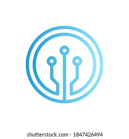 Electronic technology logo design. Electronic vector logo