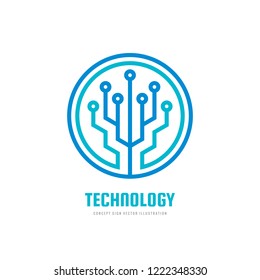 Electronic Technology Vector Logo Template Corporate Stock Vector ...