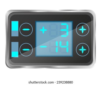 electronic temperature control of the refrigerator vector illustration isolated on white background