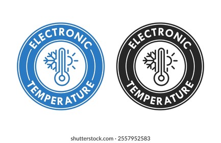 Electronic temperature design logo template illustration