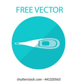electronic thermometer free vector style flat