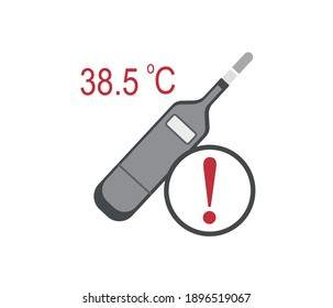 Elektronisches Thermometer mit hoher Temperatur, Hochtemperaturfieber.
