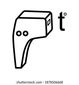 electronic thermometer icon. Covid-19, 2019-nCoV in China, Wuhan. Isolated on white background. Vector illustration  Sign or symbol