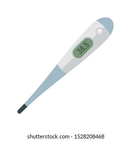 Electronic thermometer icon. Flat illustration of electronic thermometer vector icon for web design