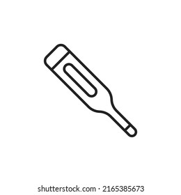 Electronic thermometer icon. High quality black vector illustration.