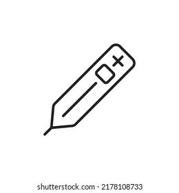 Electronic thermometer icon. High quality black vector illustration.