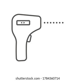 Electronic thermometer icon isolated on white background. Vector illustration. Eps 10