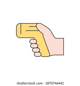 Electronic thermometer icon, thermometer for measuring temperature, vector illustration.