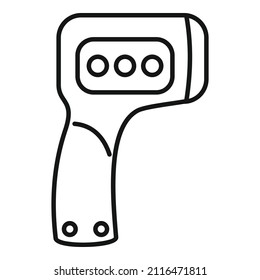 Elektronisches Thermometer Symbol Umrandungsvektor. Digitale Temperatur. Fieber