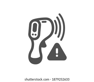 Electronic thermometer icon. Temperature scanner sign. Fever measuring symbol. Quality design element. Flat style electronic thermometer icon. Editable stroke. Vector