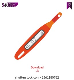 electronic thermometer icon vector illustration on white background