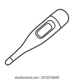 Electronic thermometer. Medical device. Vector illustration.