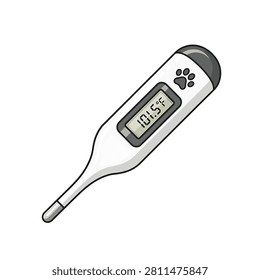 Electronic thermometer for pet temperature reading