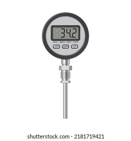 Electronic Thermometer Probe Vector Illustration Stock Vector (Royalty ...