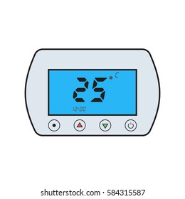 Electronic thermostat with a screen. Under floor heating  temperature control.