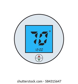 Electronic thermostat with a screen. Under floor heating  temperature control.