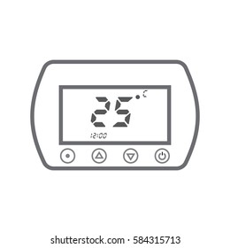 Electronic thermostat with a screen. Under floor heating  temperature control.