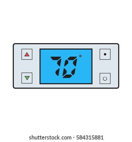 Electronic thermostat with a screen. Under floor heating control. Temperature control.