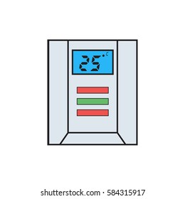 Electronic thermostat with a screen. Under floor heating  temperature control.