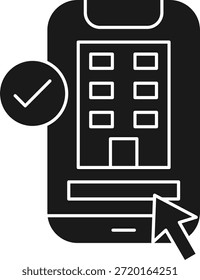 Ticket Electrónica Línea Vector Icon Design