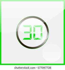 Electronic timer 30 seconds.