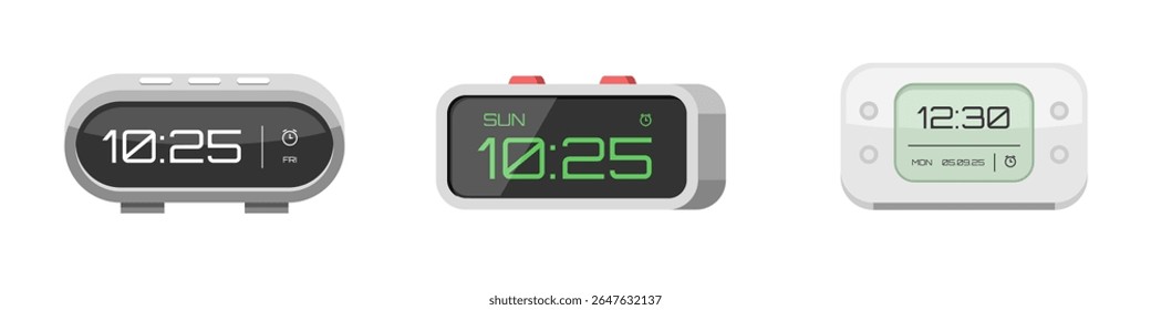 Icono de conjunto de Vector de tiempos Electrónicas