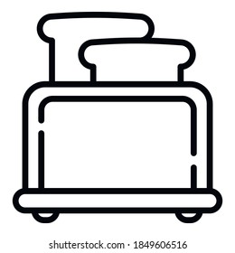 Electronic toaster icon. Outline electronic toaster vector icon for web design isolated on white background