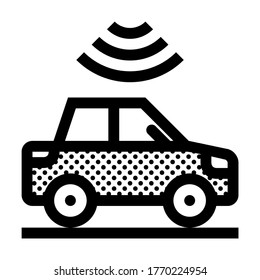 Electronic Toll Collection. Icon Filled With Dots.