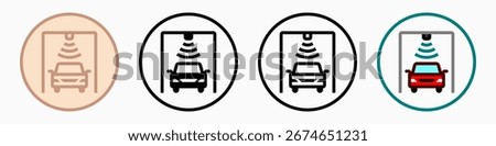 Electronic Toll Collection Icons: vector illustration of electronic toll collection icons with white background