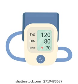 Elektronisches Tonometer auf weißem Hintergrund. Blutdruckmessung. Medizinische Geräte.