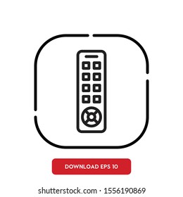 Electronic tool symbol, remote control outline vector icon
