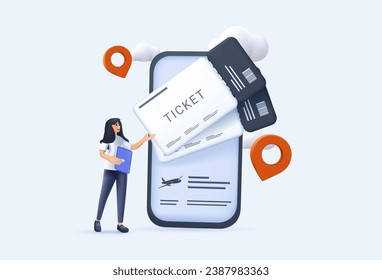 Electronic transactions abstract concept vector illustration 3D. Plastic money, money transfer, buying tickets online, credit, debit card, online cashback service, shopping abstract metaphor 3D vector