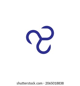 electronic triangle electric energy circle simple symbol vector logo