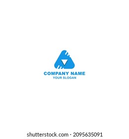 electronic triangle logo design inspiration