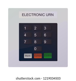 Electronic urn vector illustration